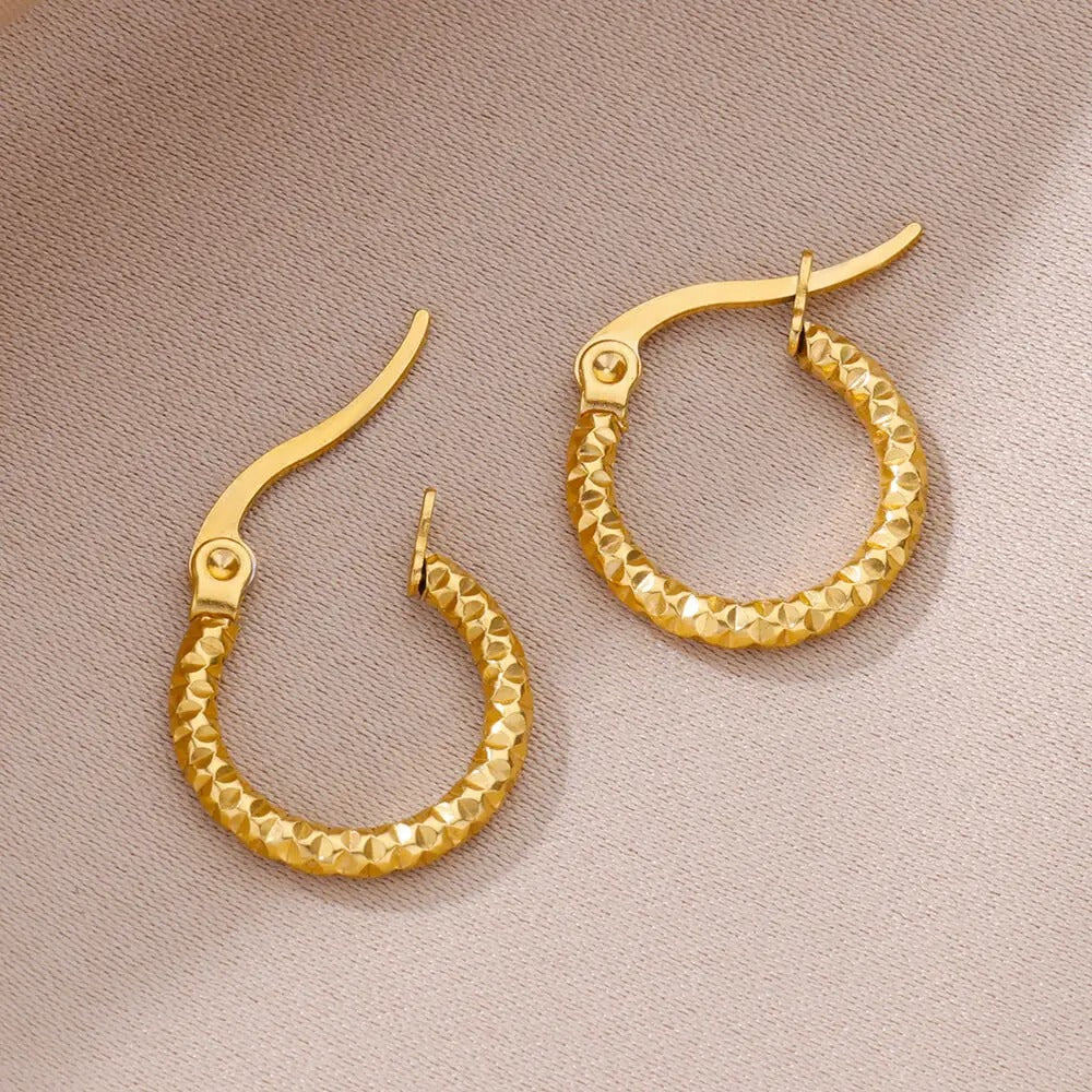 Gouden Hoepel Oorbellen - Ela