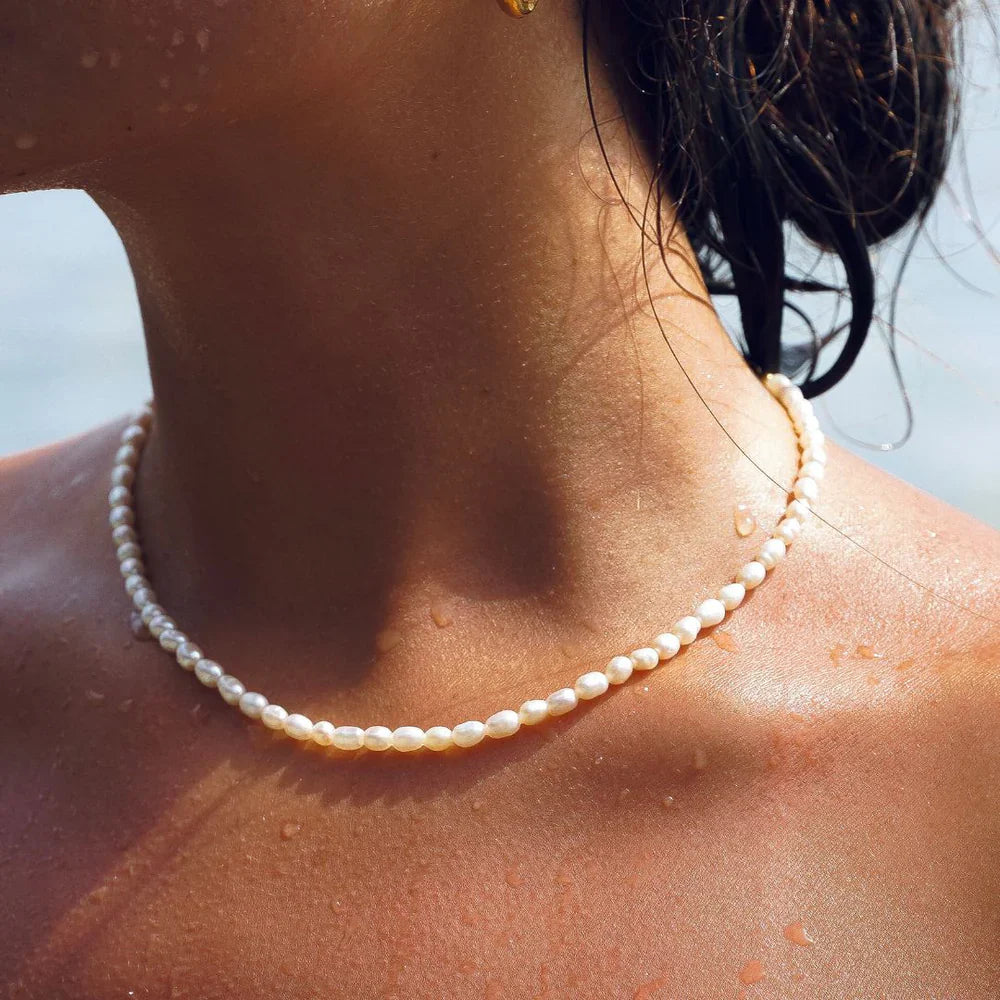 Elegante choker van natuurlijke zoetwaterparels - perfect voor elke gelegenheid