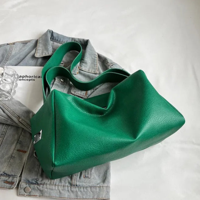 Damestas van synthetisch leer met grote inhoud en casual stijl - Andrea