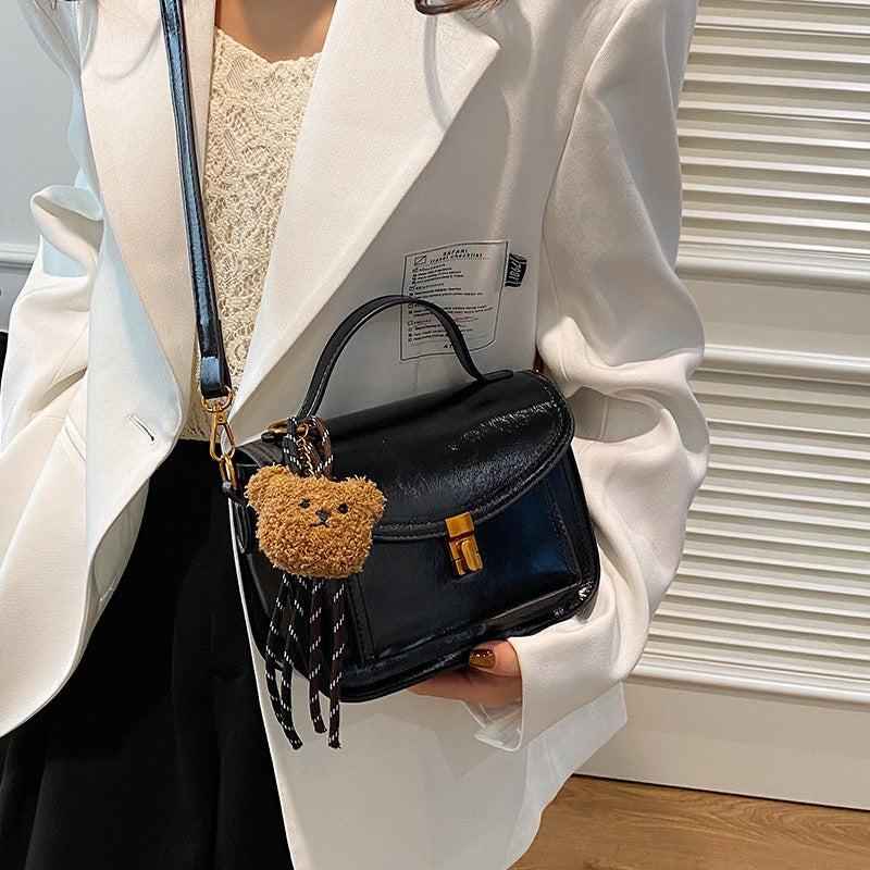 Schoudertas van synthetisch leer voor vrouwen met gestructureerd ontwerp - Manon