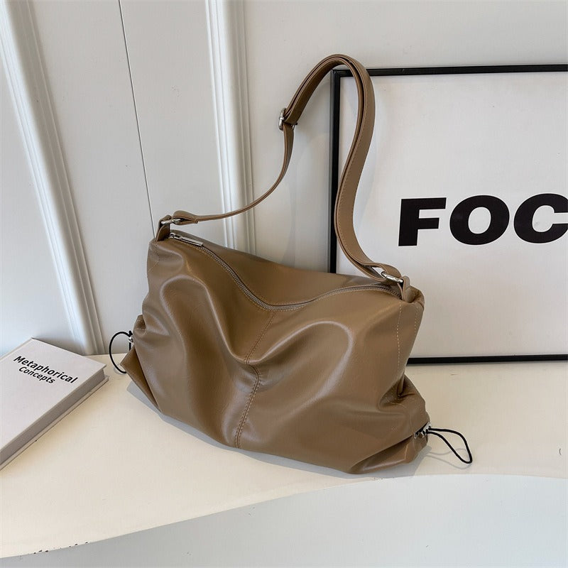 Lichte schoudertas met ledereffect voor dames - Léa