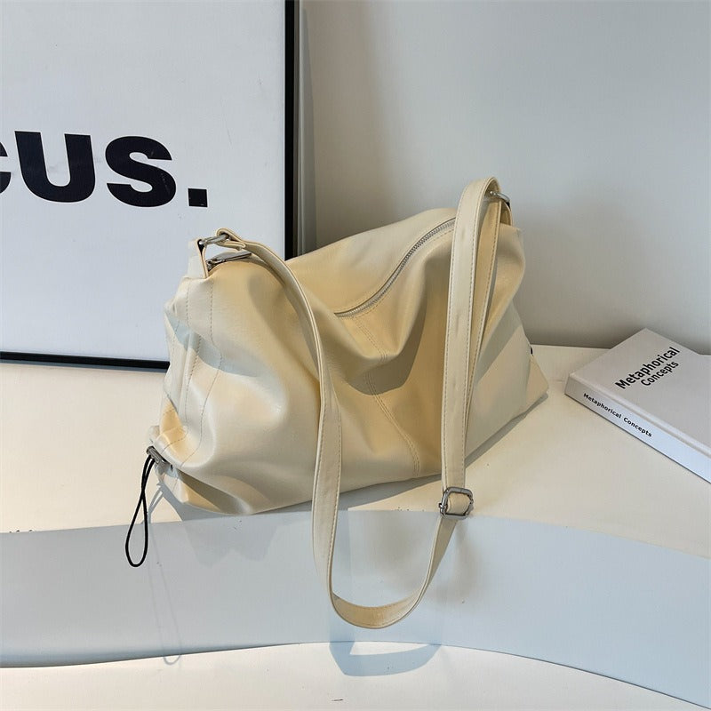 Lichte schoudertas met ledereffect voor dames - Léa