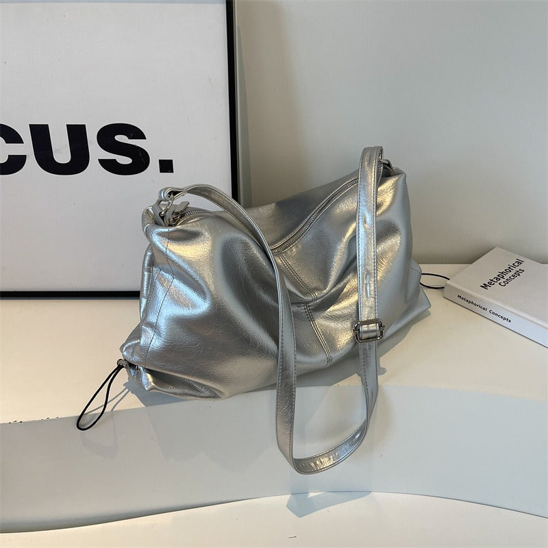 Lichte schoudertas met ledereffect voor dames - Léa