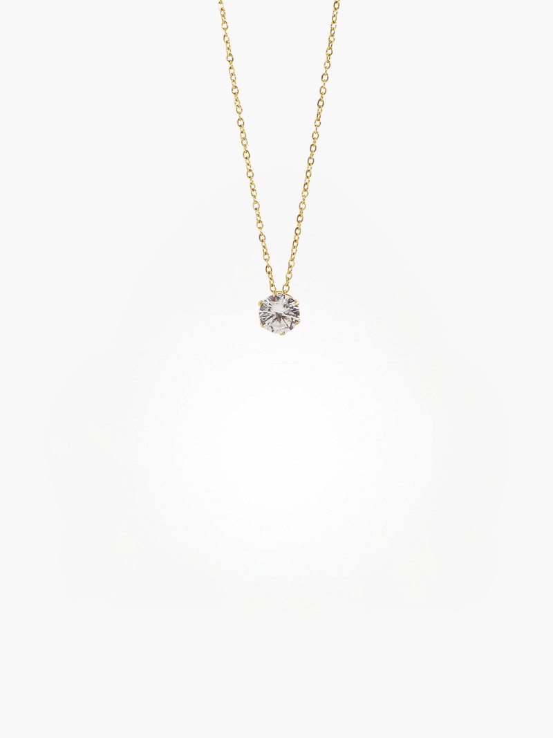 Elegante Gouden Ketting met prachtige solitaire voor een uitzonderlijke stijl
